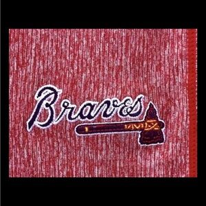 ⚾️ Men’s Medium Red Atlanta Braves Long Sleeve Zipper Shirt Pullover